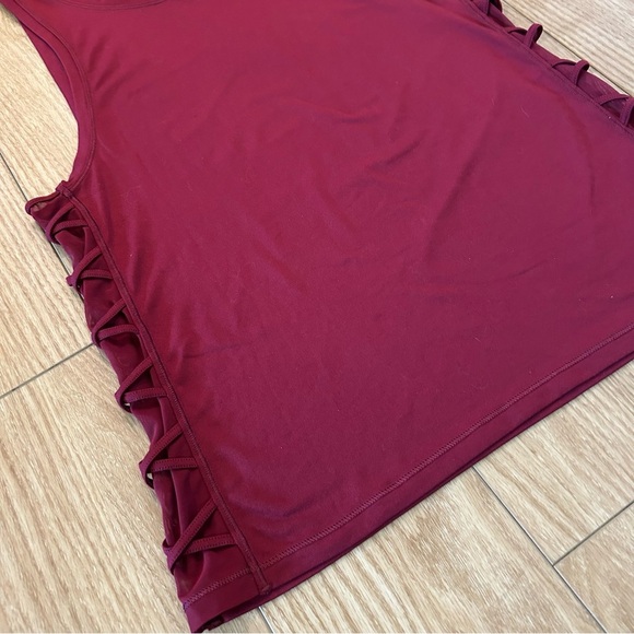 Victoria's Secret Sport Sleeveless Tank Top | Burgundy Red | Small Y2K Vintage - Picture 5 of 8